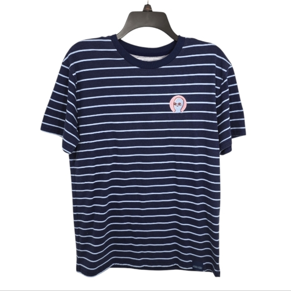 {Strange Planet} Men's Striped T-Shirt Alien Head Soft Nathan W Pyle